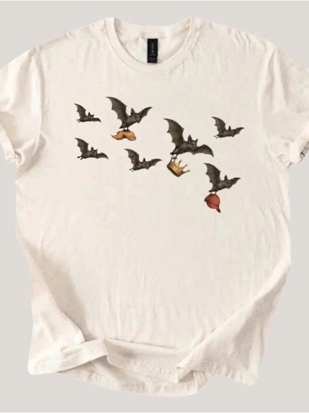 Cream Bat Graphic Tee - Unbranded